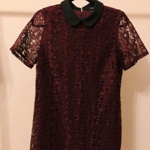 Lace burgundy tunic